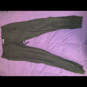 army green joggers